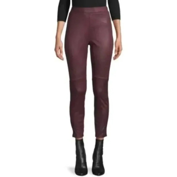 Free People Midnight Vegan Suede Wine Leggings - Picture 7 of 8